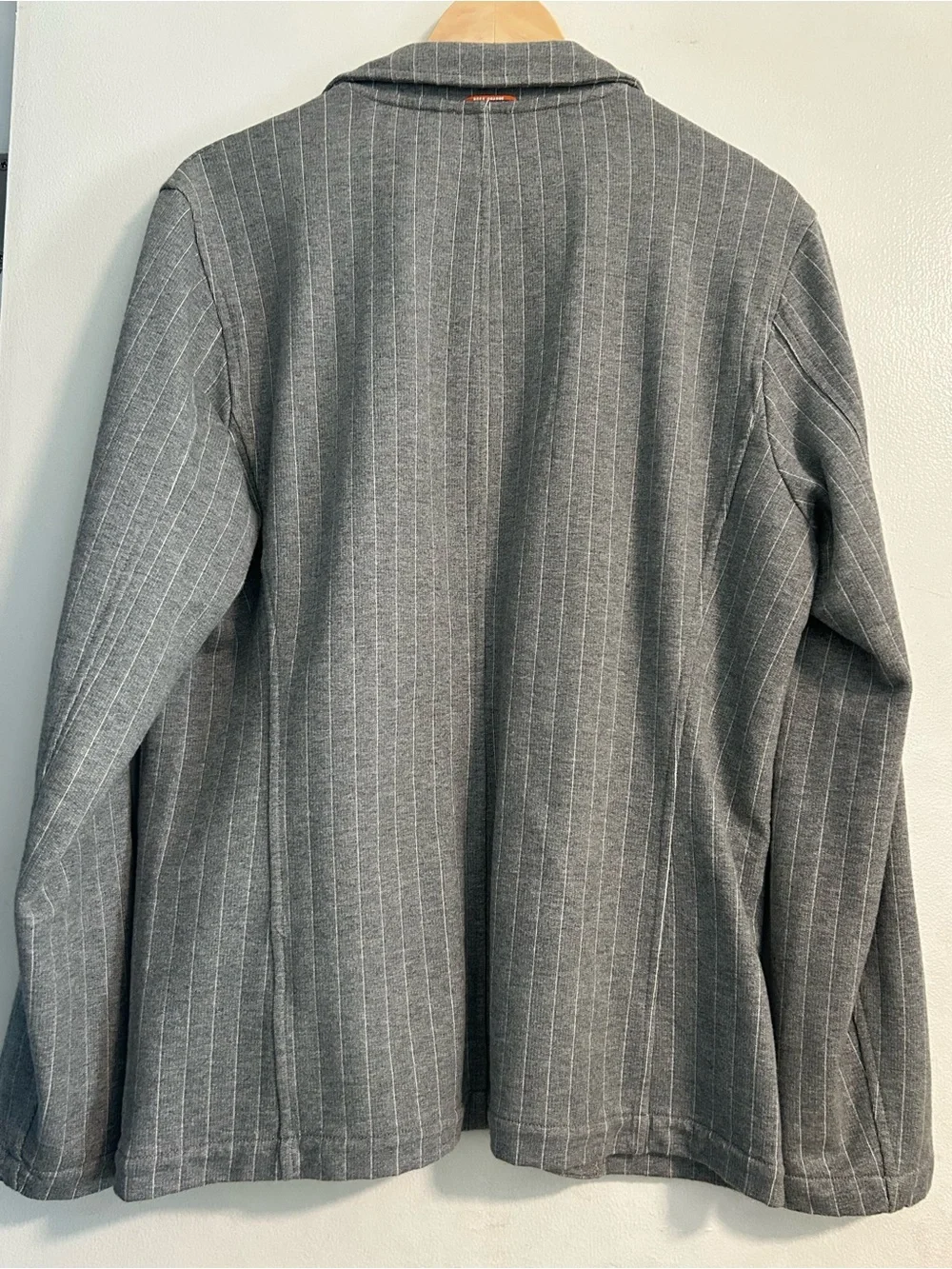 BOSS Gray Pinstripe Knit Blazer Sport Coat
